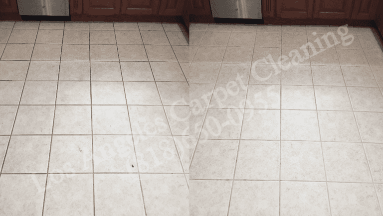 Off White Kitchen Tile and Grout Cleaning