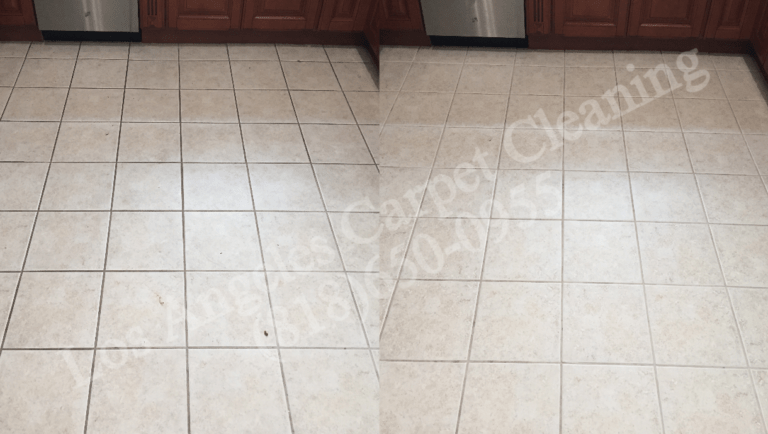 Off White Kitchen Tile and Grout Cleaning